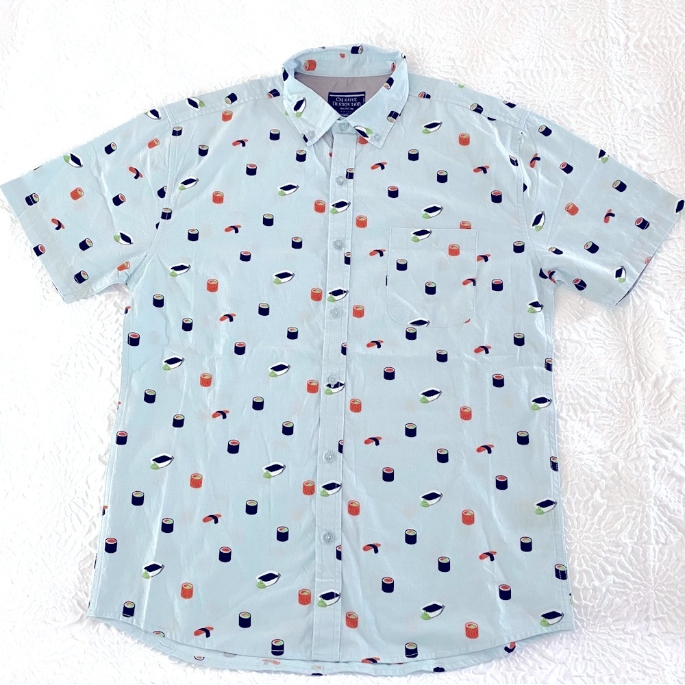 Creative Destruction - Sushi Theme Button Down Sh… - image 3